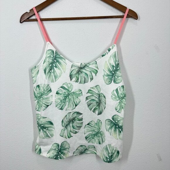 PJ Salvage Pointelle Soft Cozy Palm Spaghetti Strap Pajama Top NWT Loungewear - Picture 1 of 8